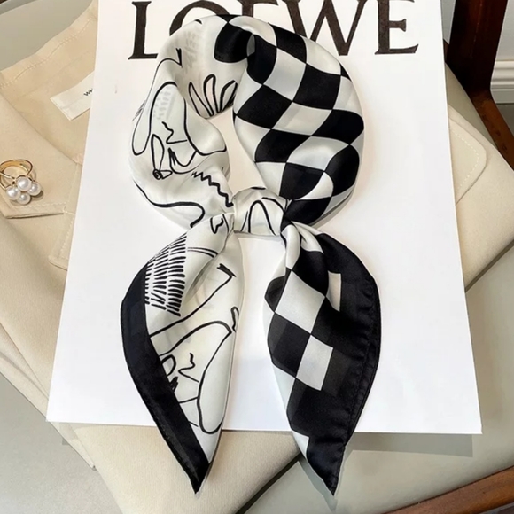 bag head neck hair scarf Accessories - Large Silky Scarf For Head Neck Bag 28inx28in